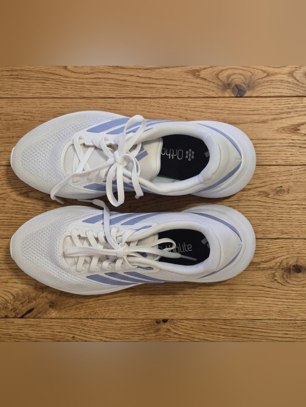 Adidas Women's Running Shoes Size 8 White Violet Lavender Cloudfoam Ortholite - Picture 2 of 8